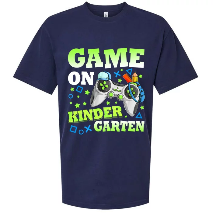 Game On Kindergarten Back To School Gamer Video Games Funny Gift Sueded Cloud Jersey T-Shirt