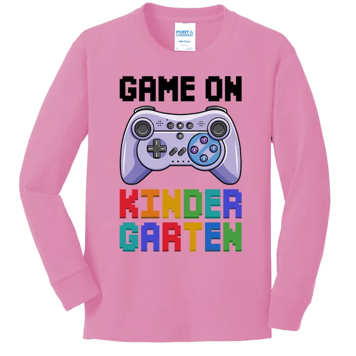 Game On Kindergarten First Day Of School Game Back To School Great Gift Kids Long Sleeve Shirt