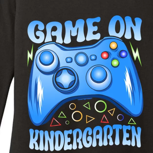 Game On Kindergarten Back To School Video Games Blue Gift Womens CVC Long Sleeve Shirt