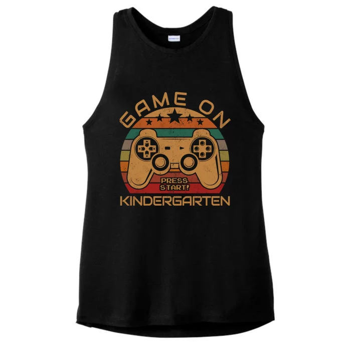 Game On Kindergarten Gamer Gift First Day Of Preschool Funny Gift Ladies Tri-Blend Wicking Tank