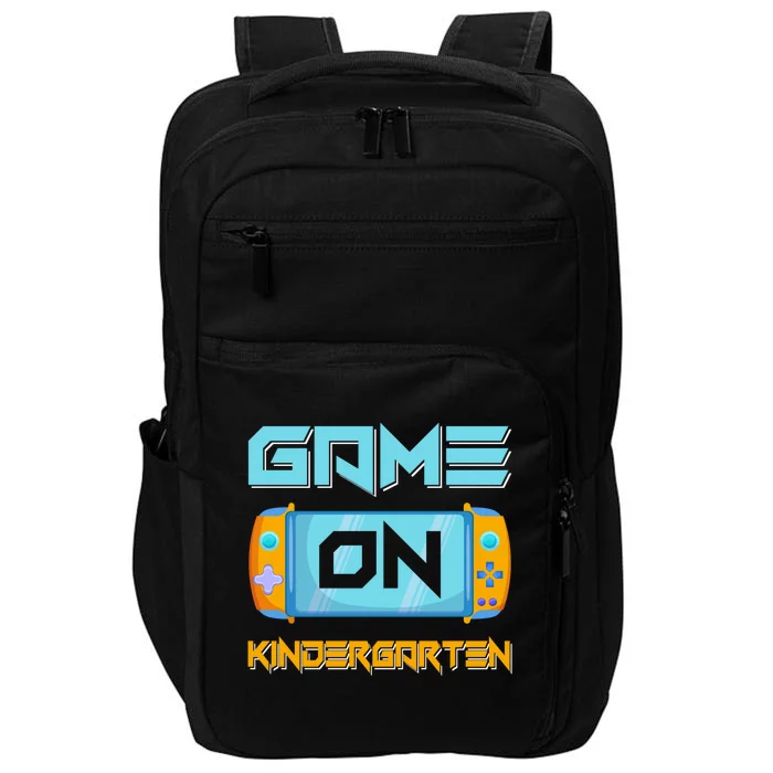 Game On Kindergarten Gamer Student Back To School Funny Gift Impact Tech Backpack