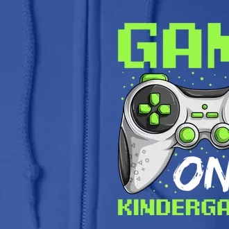 Game On Kindergarten Gift Back To School Video Gamer Gift Full Zip Hoodie