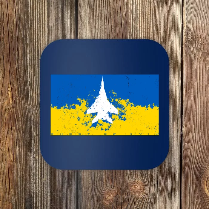 Ghost Of Kyiv Ukraine Flag Coaster