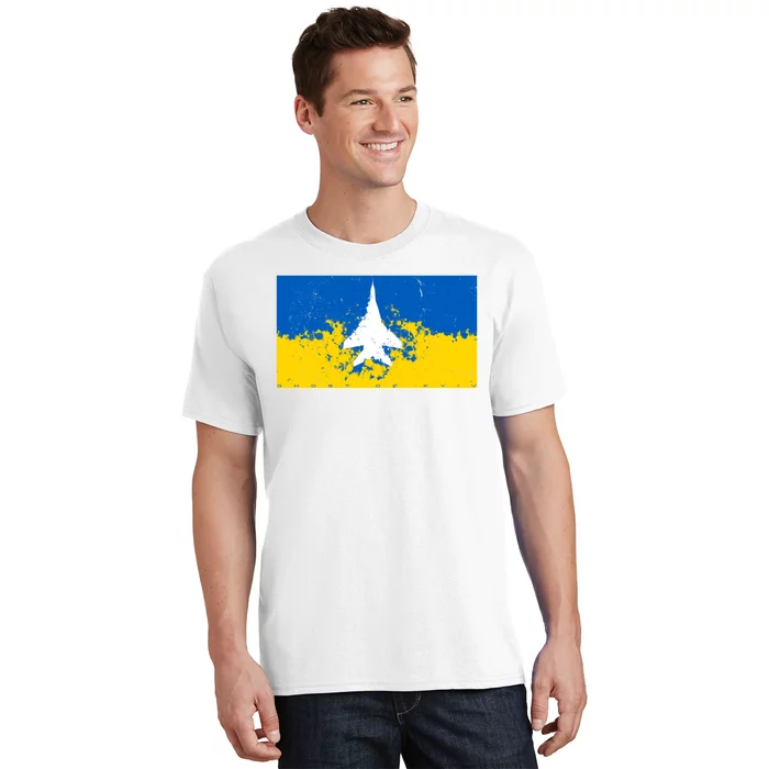 Ghost Of Kyiv Ukraine Flag T-Shirt