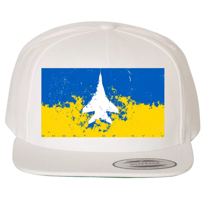 Ghost Of Kyiv Ukraine Flag Wool Snapback Cap