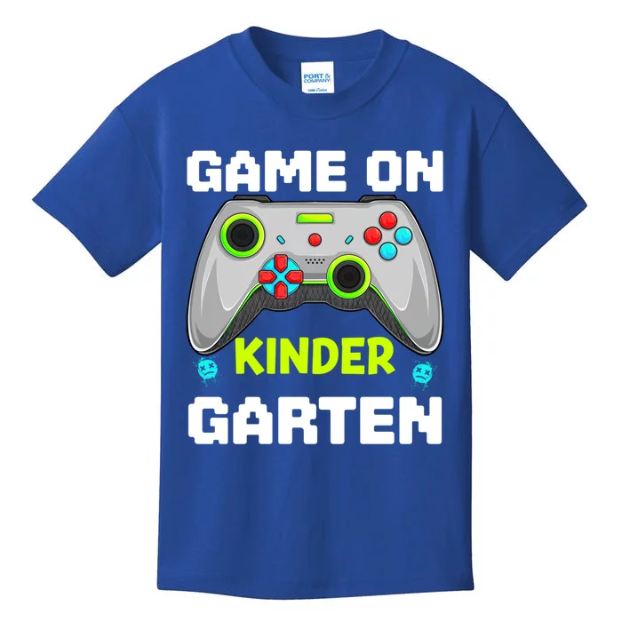 Game On Kindergarten Gaming Gamer Back To School Student Funny Gift Kids T-Shirt