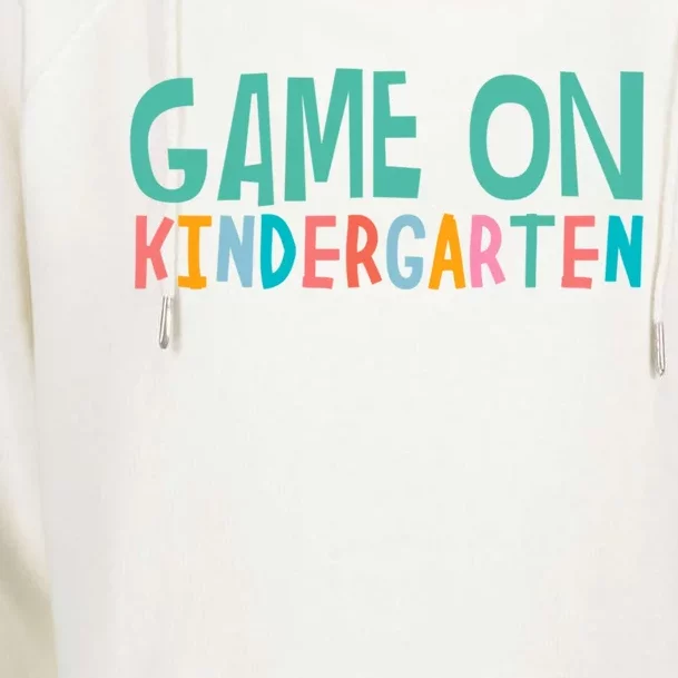 Game On Kindergarten Teacher And Students Funny Gift Womens Funnel Neck Pullover Hood