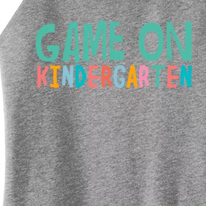 Game On Kindergarten Teacher And Students Funny Gift Women’s Perfect Tri Rocker Tank