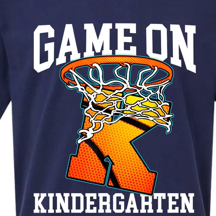 Game On Kindergarten Basketball Back To School Student Boy Sueded Cloud Jersey T-Shirt