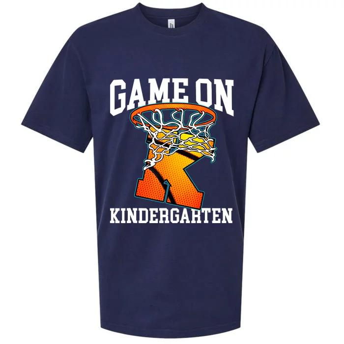 Game On Kindergarten Basketball Back To School Student Boy Sueded Cloud Jersey T-Shirt