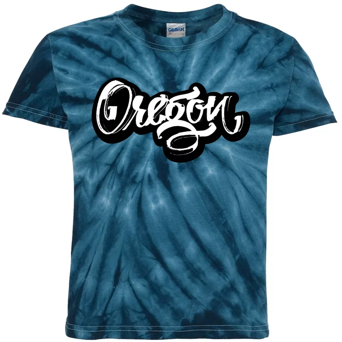 Graffiti Oregon Logo Kids Tie-Dye T-Shirt