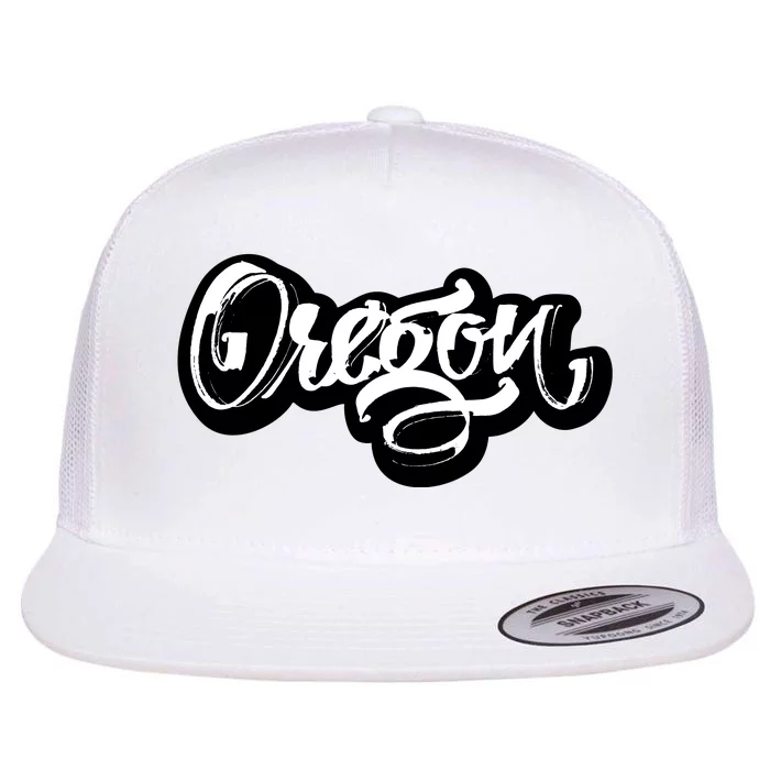 Graffiti Oregon Logo Flat Bill Trucker Hat