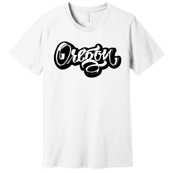 Graffiti Oregon Logo Premium T-Shirt