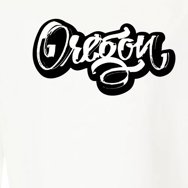 Graffiti Oregon Logo Cropped Pullover Crew