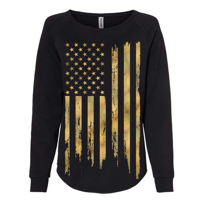 Gold American Flag Limited Addition Womens California Wash Sweatshirt