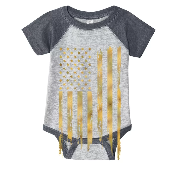 Gold American Flag Limited Addition Infant Baby Jersey Bodysuit