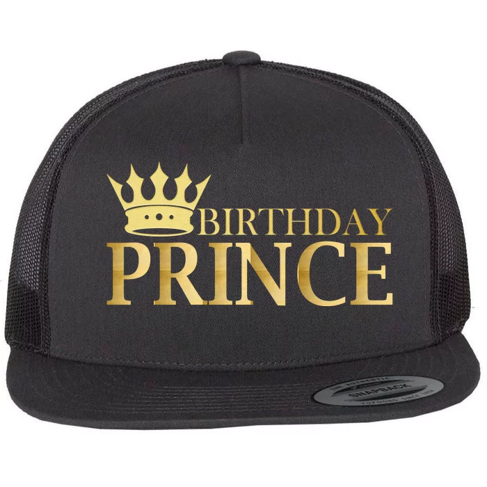 Gold Birthday Prince Limited Edition Flat Bill Trucker Hat