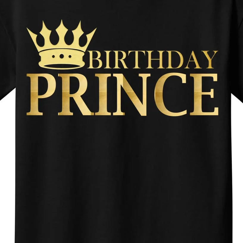 Gold Birthday Prince Limited Edition Kids T-Shirt