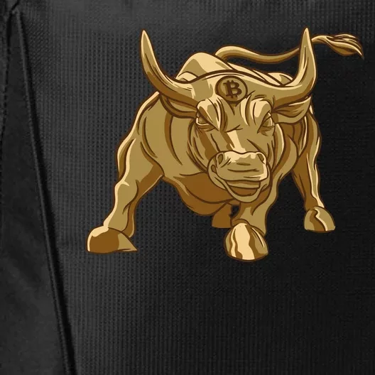 Gold Bitcoin Bull City Backpack