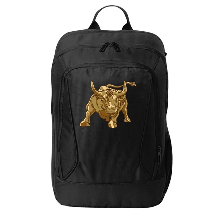 Gold Bitcoin Bull City Backpack