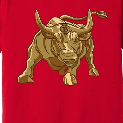 Gold Bitcoin Bull Premium T-Shirt