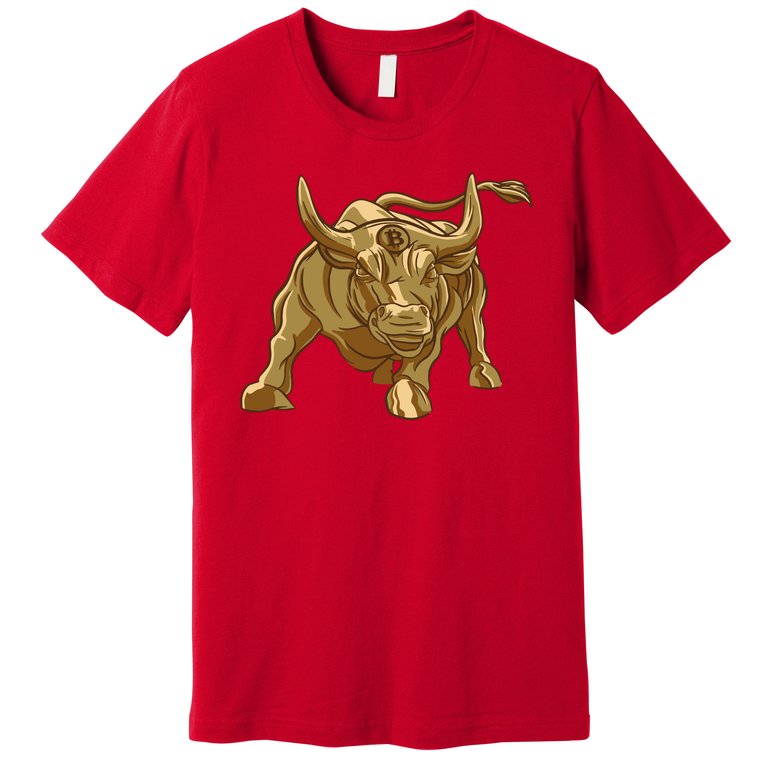Gold Bitcoin Bull Premium T-Shirt