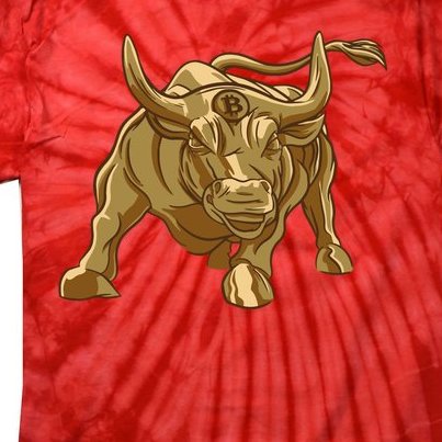 Gold Bitcoin Bull Tie-Dye T-Shirt