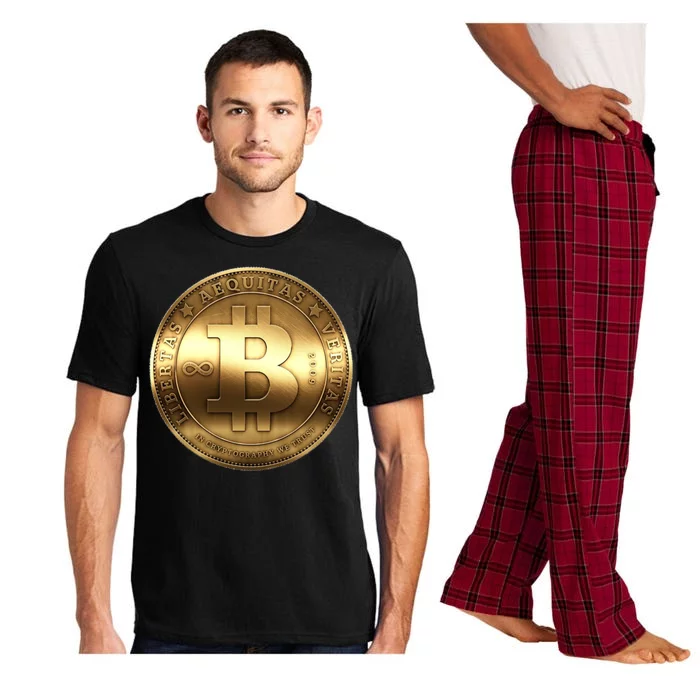 Gold Bitcoin Crypto Currency Pajama Set