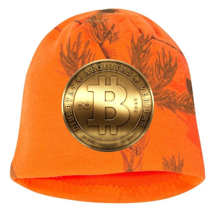 Gold Bitcoin Crypto Currency Kati - Camo Knit Beanie