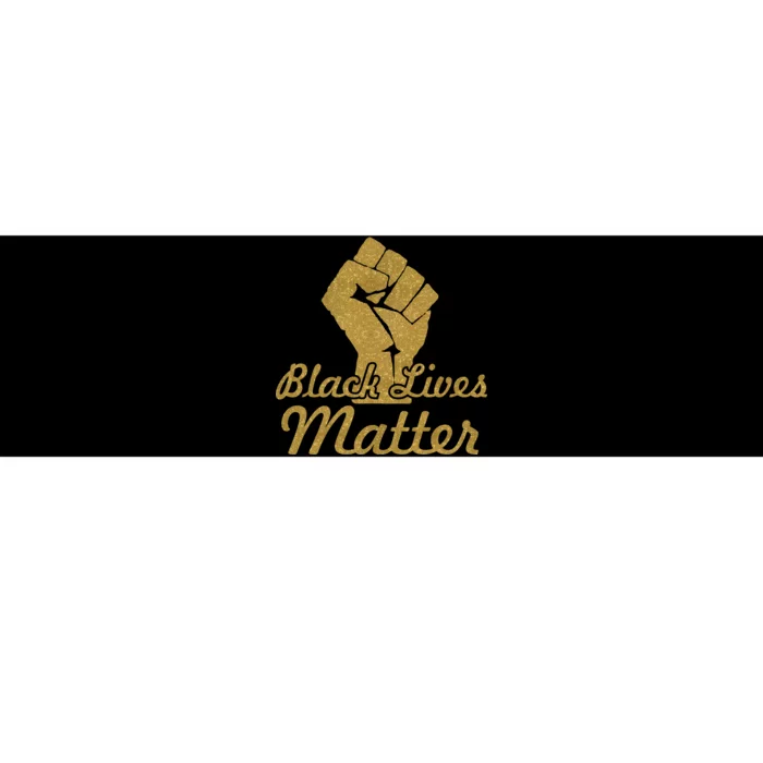 Gold Black Lives Matter Fist Logo Bumper Sticker