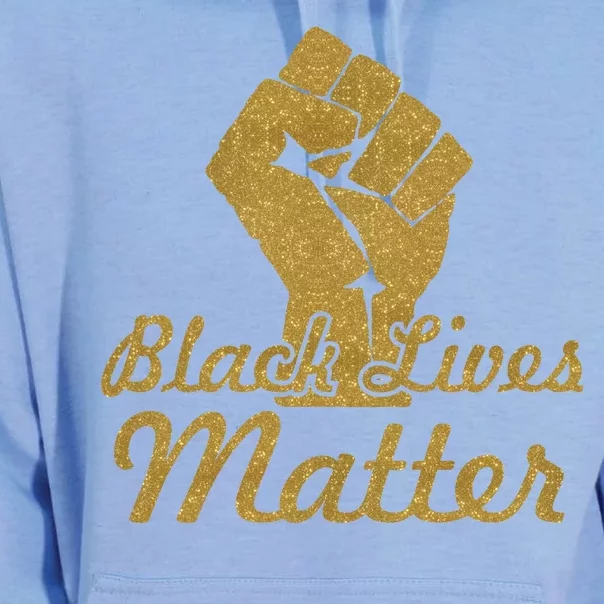 Gold Black Lives Matter Fist Logo Unisex Surf Hoodie