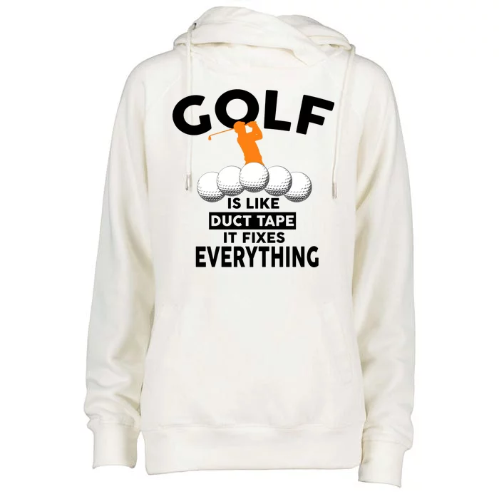 Gold Is Like Duck Tape It Fixes Everything Womens Funnel Neck Pullover Hood