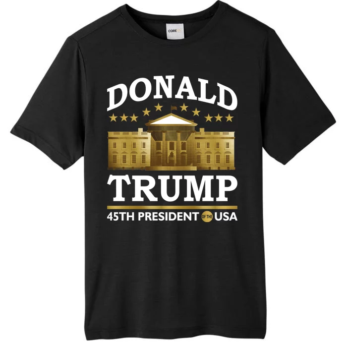 Gold White House Donald Trump 45th President ChromaSoft Performance T-Shirt