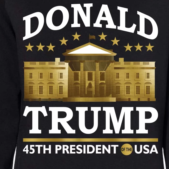 Gold White House Donald Trump 45th President Womens California Wash Sweatshirt