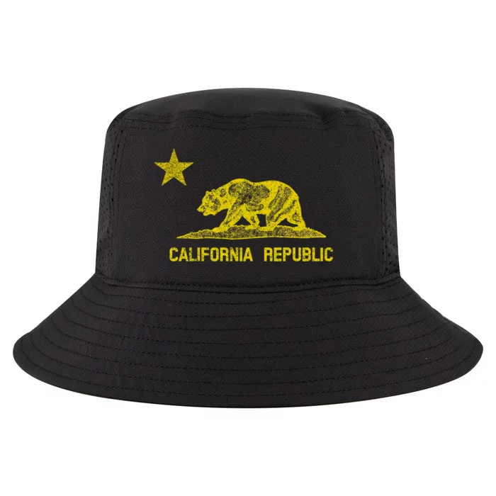 Golden California Republic Bear Flag Cool Comfort Performance Bucket Hat