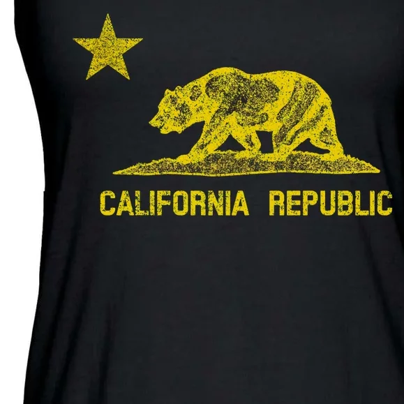 Golden California Republic Bear Flag Ladies Essential Flowy Tank