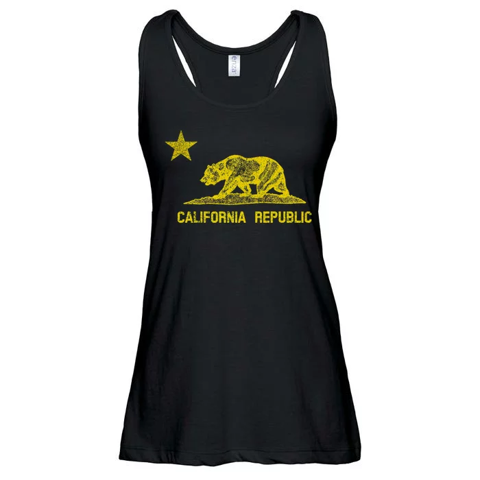 Golden California Republic Bear Flag Ladies Essential Flowy Tank