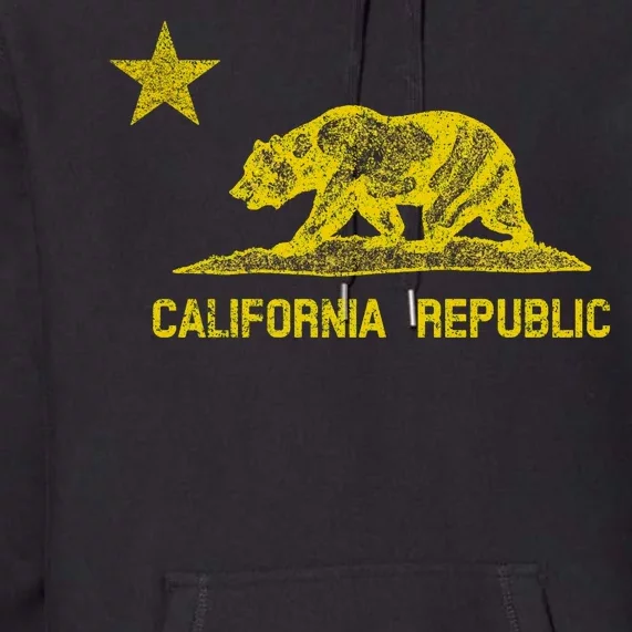 Golden California Republic Bear Flag Premium Hoodie