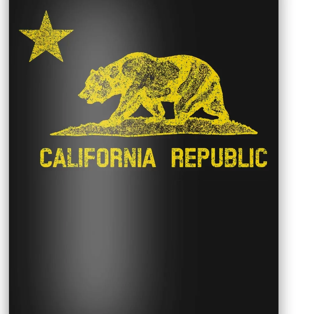 Golden California Republic Bear Flag Poster