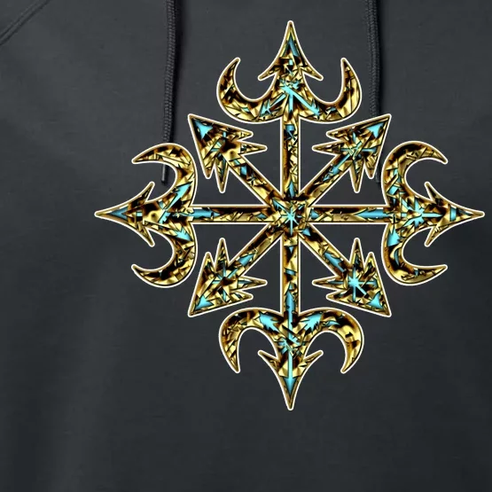 Golden Chaos Star Performance Fleece Hoodie