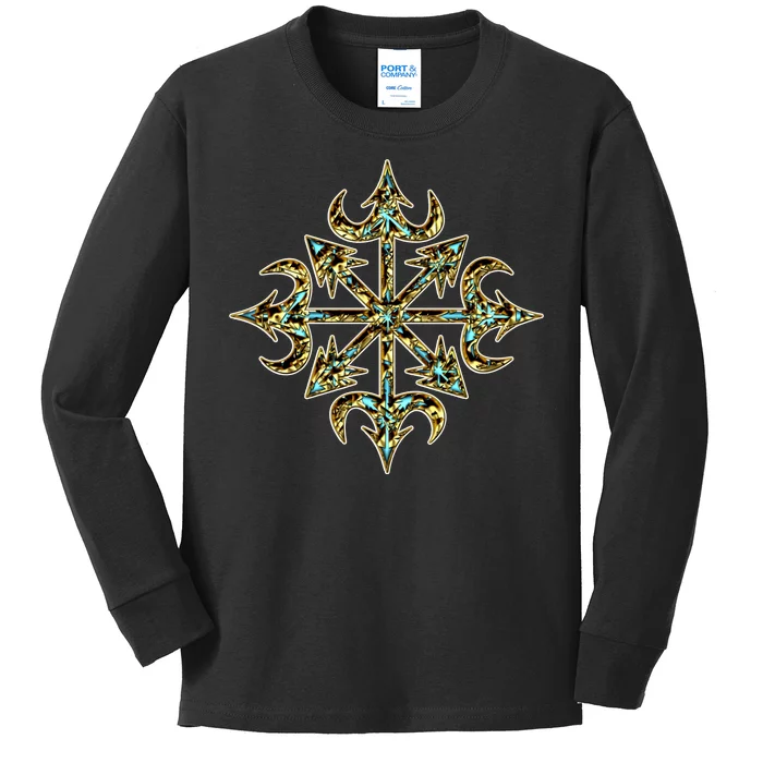 Golden Chaos Star Kids Long Sleeve Shirt