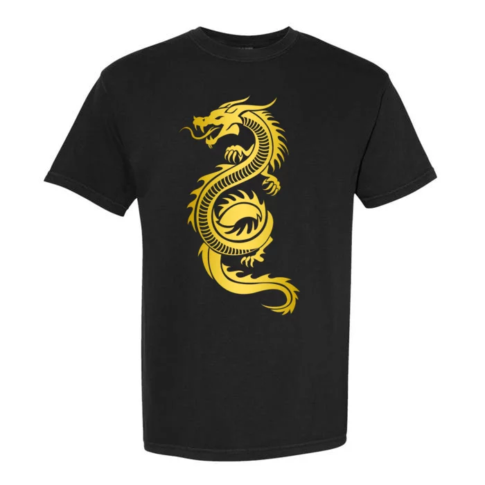 Golden Chinese Dragon Garment-Dyed Heavyweight T-Shirt