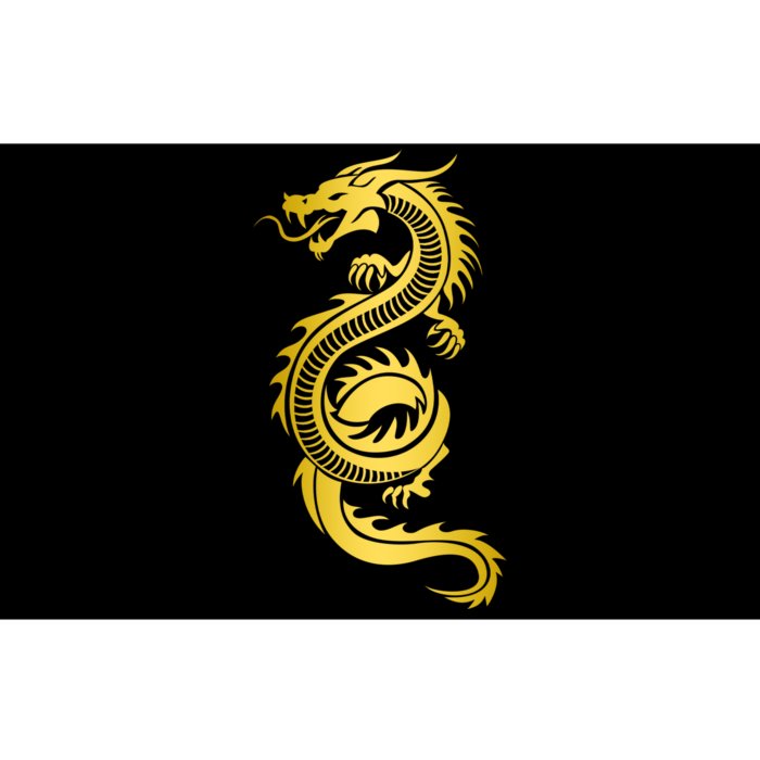 Golden Chinese Dragon Bumper Sticker