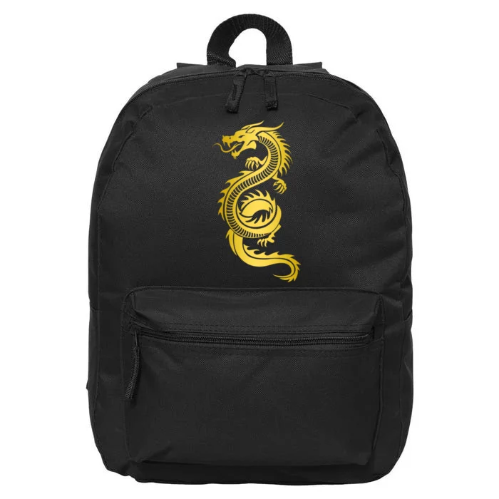 Golden Chinese Dragon 16 in Basic Backpack