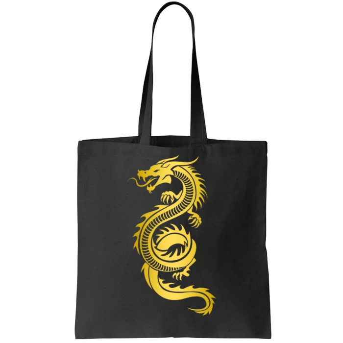 Golden Chinese Dragon Tote Bag