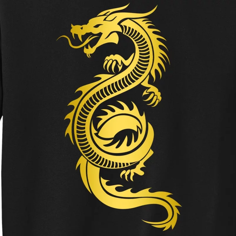 Golden Chinese Dragon Tall Sweatshirt