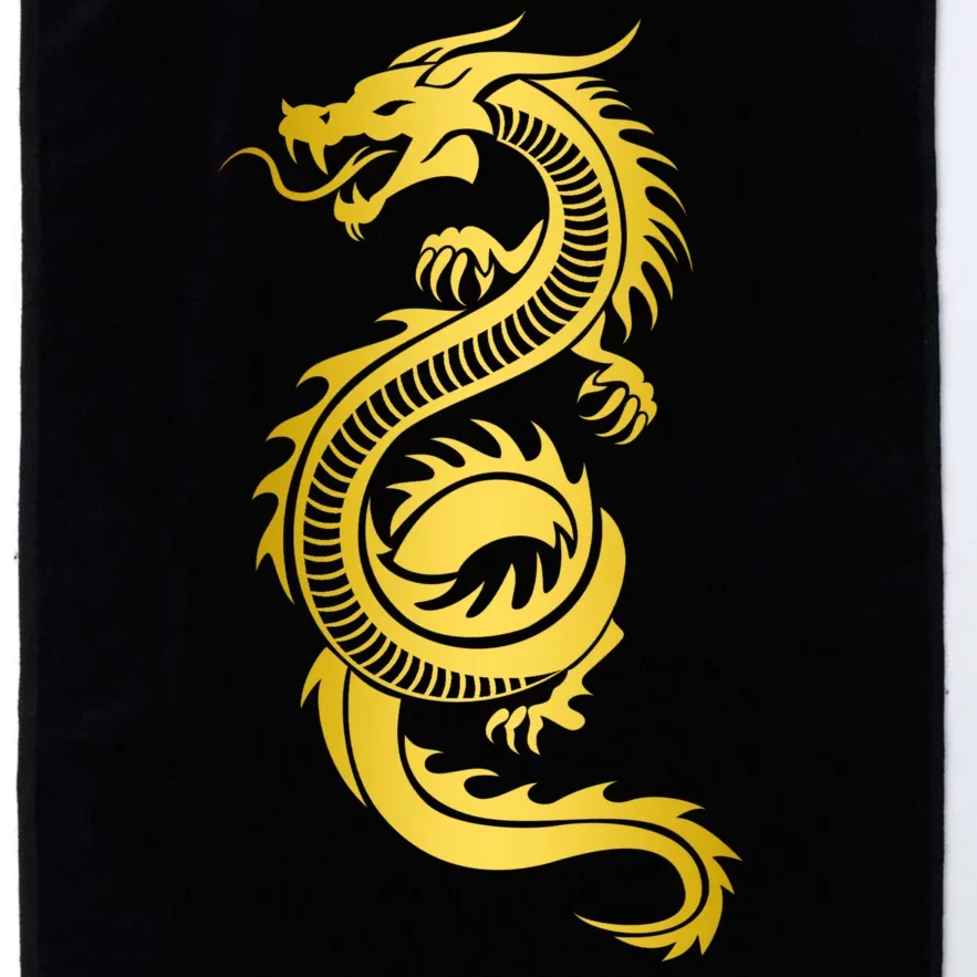 Golden Chinese Dragon Platinum Collection Golf Towel