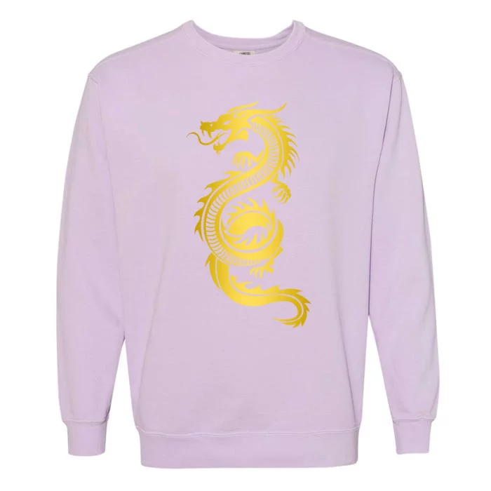 Golden Chinese Dragon Garment-Dyed Sweatshirt