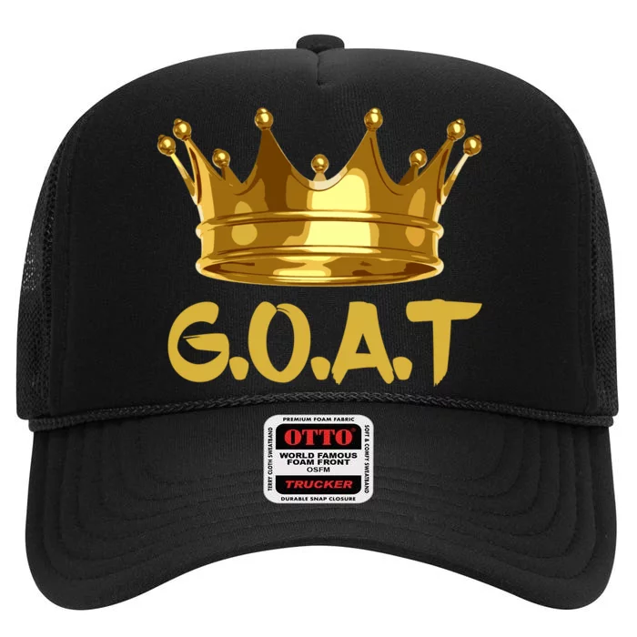 Golden Crown GOAT Great Of All Time Limited Edition High Crown Mesh Trucker Hat