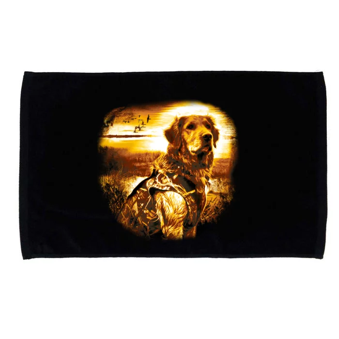 Golden Hunter Retriever Dog Microfiber Hand Towel